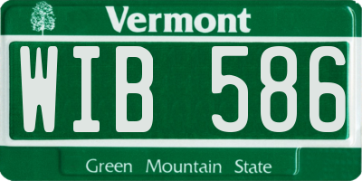 VT license plate WIB586
