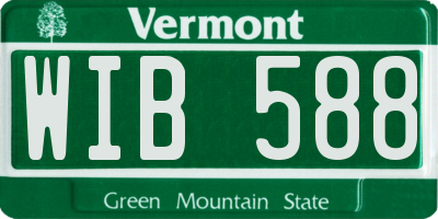 VT license plate WIB588