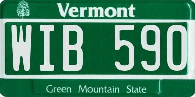 VT license plate WIB590