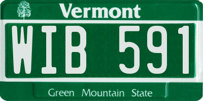 VT license plate WIB591