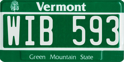VT license plate WIB593