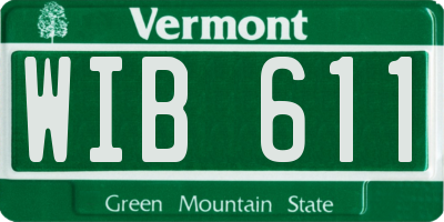 VT license plate WIB611