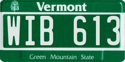 VT license plate WIB613