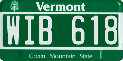 VT license plate WIB618