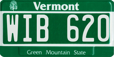 VT license plate WIB620