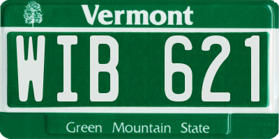 VT license plate WIB621