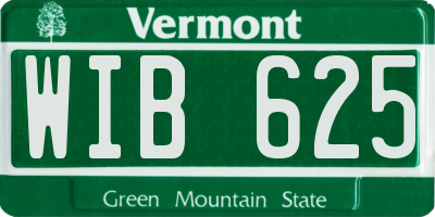 VT license plate WIB625