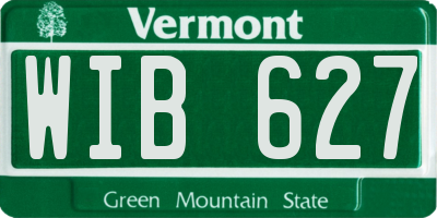 VT license plate WIB627