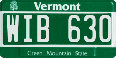 VT license plate WIB630