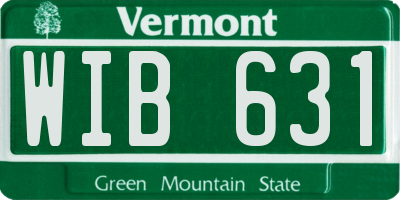VT license plate WIB631