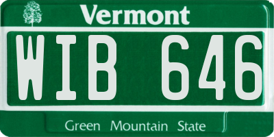 VT license plate WIB646