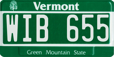 VT license plate WIB655