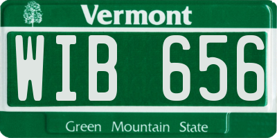 VT license plate WIB656