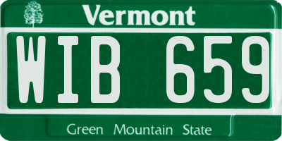 VT license plate WIB659