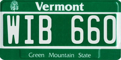 VT license plate WIB660