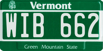 VT license plate WIB662
