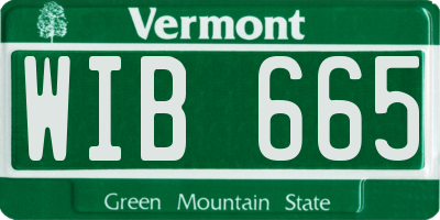 VT license plate WIB665