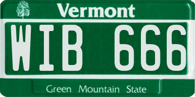 VT license plate WIB666
