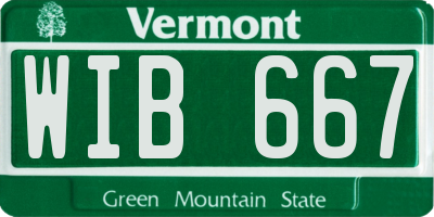 VT license plate WIB667