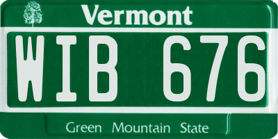 VT license plate WIB676