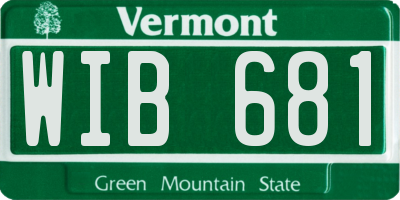 VT license plate WIB681