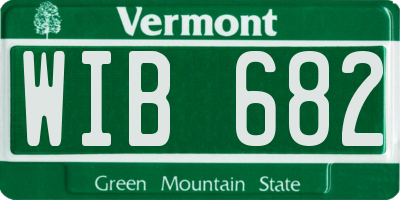 VT license plate WIB682