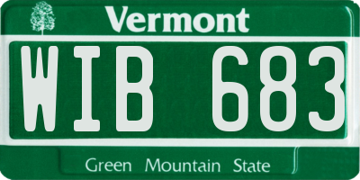 VT license plate WIB683