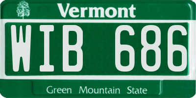 VT license plate WIB686