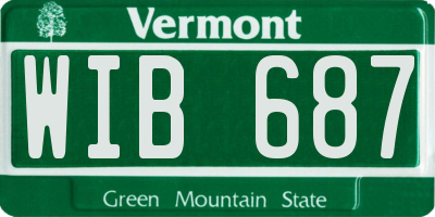 VT license plate WIB687