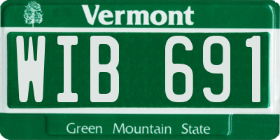VT license plate WIB691