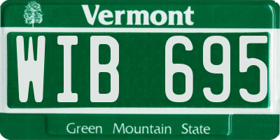 VT license plate WIB695