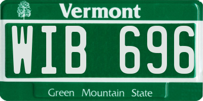VT license plate WIB696