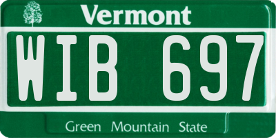 VT license plate WIB697