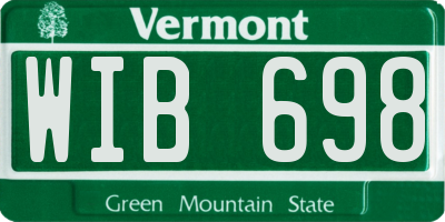 VT license plate WIB698