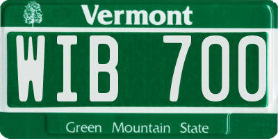 VT license plate WIB700