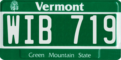 VT license plate WIB719