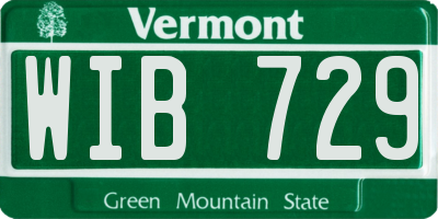 VT license plate WIB729