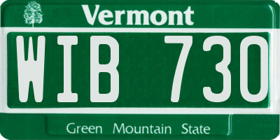 VT license plate WIB730