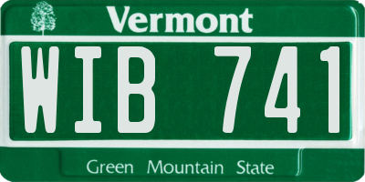 VT license plate WIB741