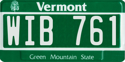 VT license plate WIB761