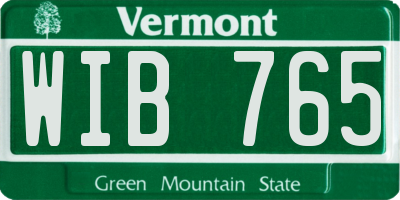 VT license plate WIB765