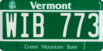 VT license plate WIB773