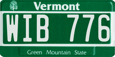 VT license plate WIB776