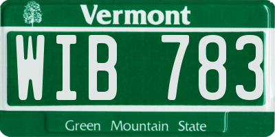 VT license plate WIB783