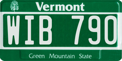VT license plate WIB790