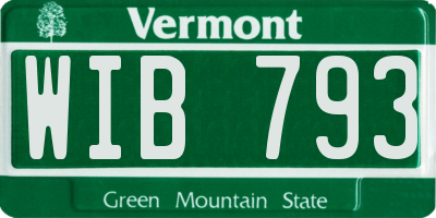 VT license plate WIB793
