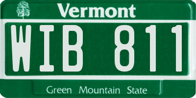 VT license plate WIB811