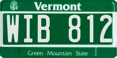 VT license plate WIB812