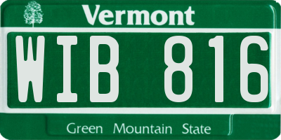 VT license plate WIB816