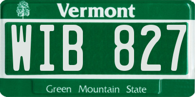 VT license plate WIB827